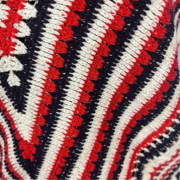 & Other Stories Cotton Crochet Halter Neck Top Stripes Women’s M Boho Americana - Picture 7 of 14